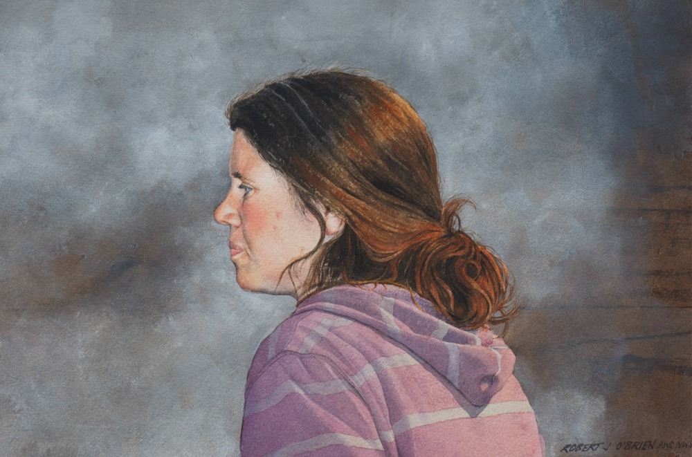 Portrait of a woman in profile