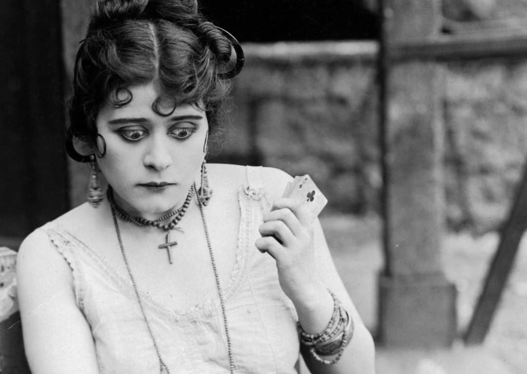 Film still of actress Theda Bara