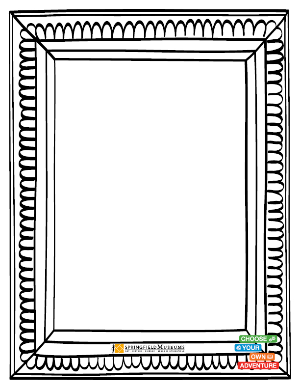 Line drawing of a picture frame