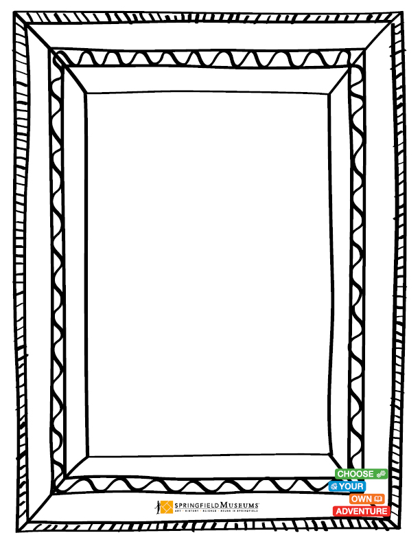 Line drawing of a picture frame