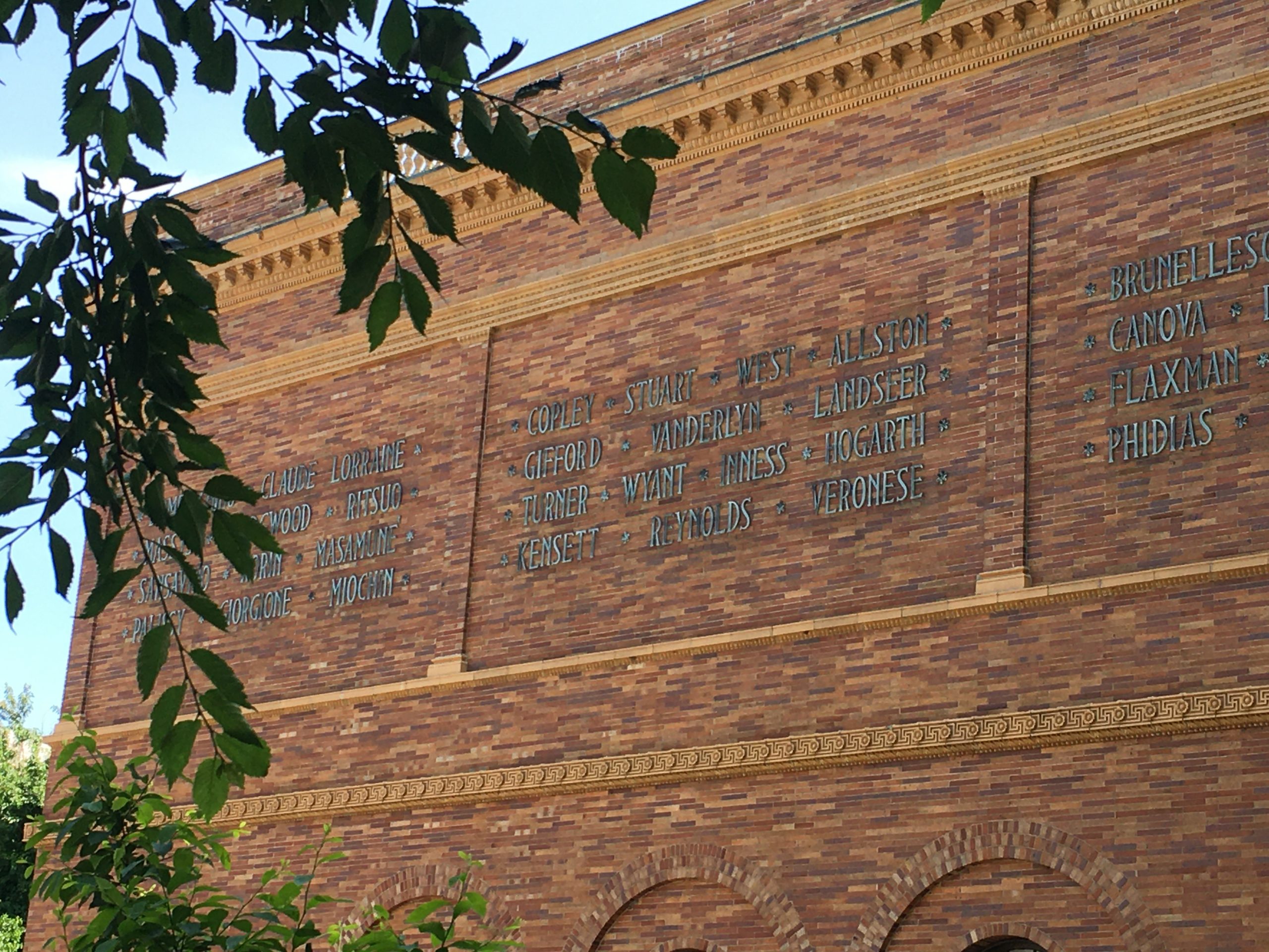 North Façade of the George Walter Vincent Smith Art Museum with Bronze Lettering, 2020