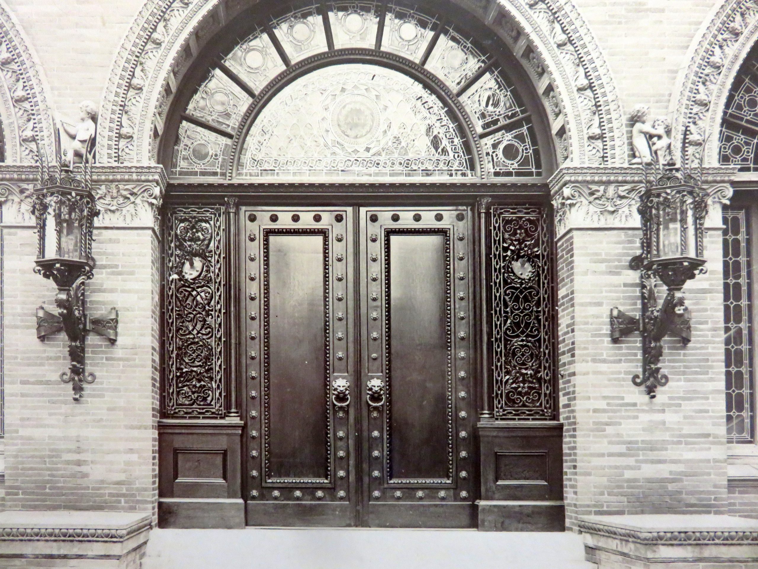 Historic image of the front doors of the George Walter Vincent Smith Museums pre-renovation