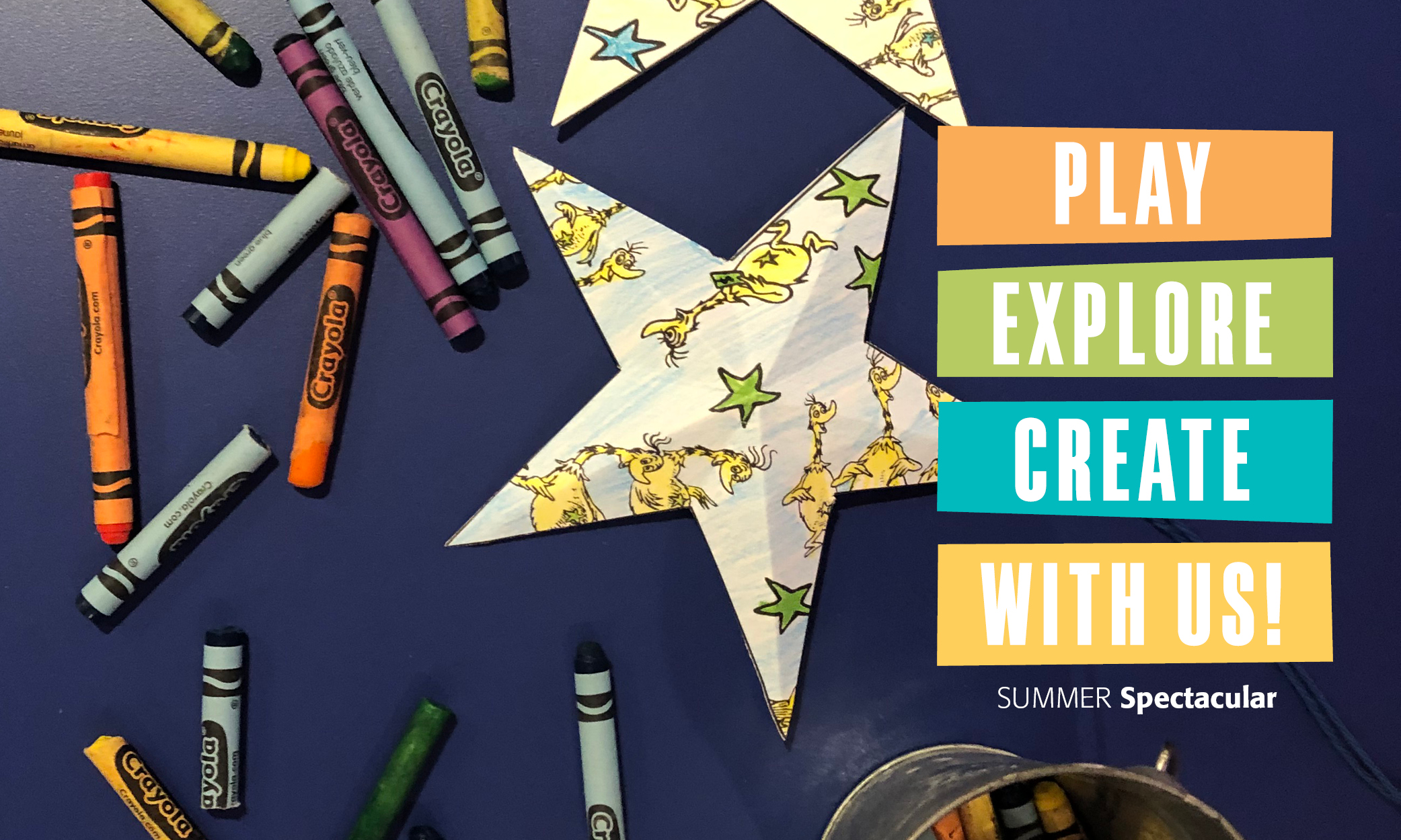 Crayons and star-shaped ornament