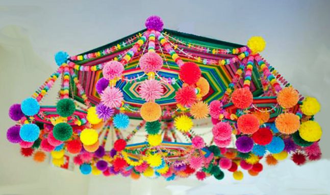 Hanging Straw Sculpture