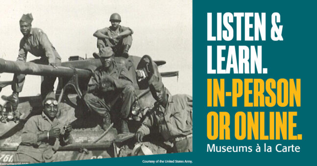 Historical photo of a battalion of African American soldiers