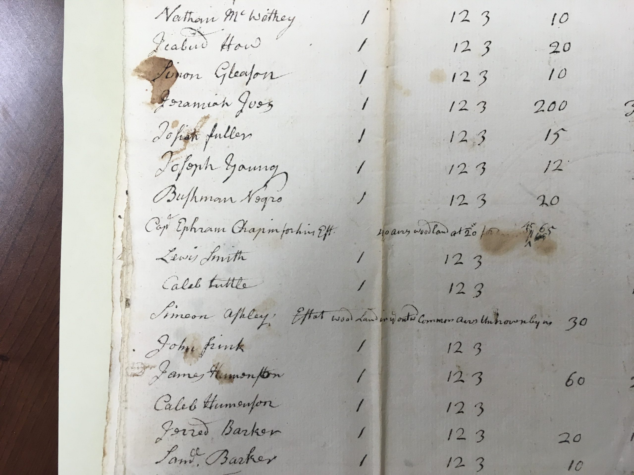 Bank Ledger used in the African American Archival Project at the Museums