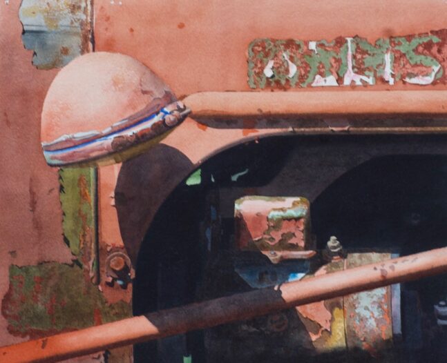 Rusted car wheel well