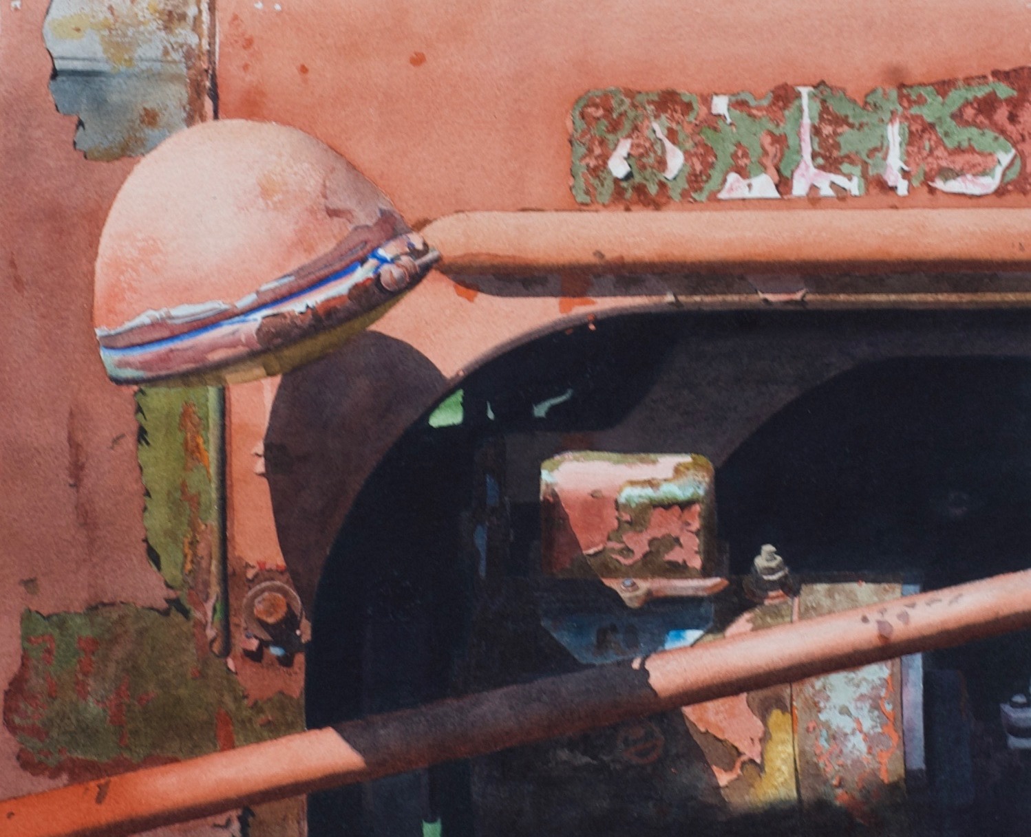 Rusted car wheel well