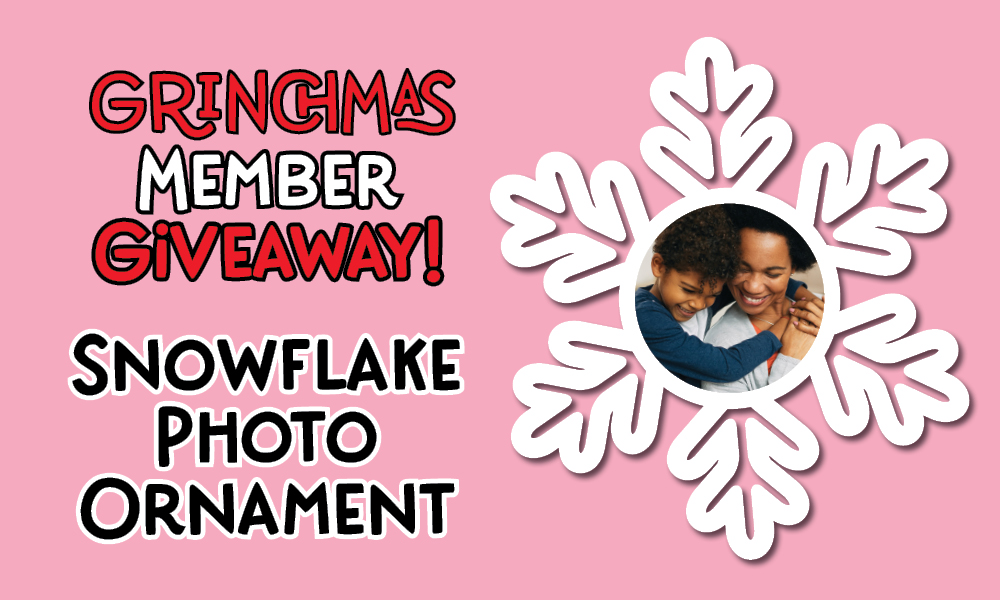 Grinchmas Member Giveaway: Snowflake Photo Ornament