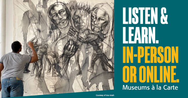 African american man painting a large mural