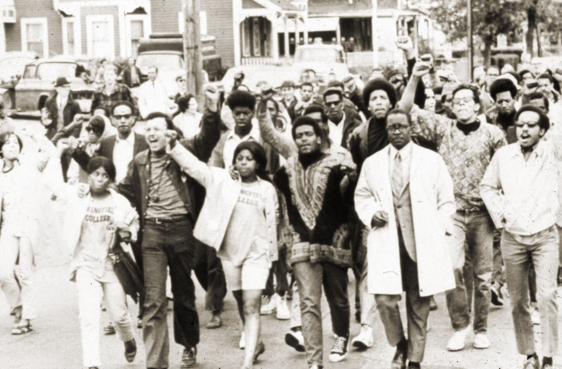 Springfield College students protesting circa 1969-1970