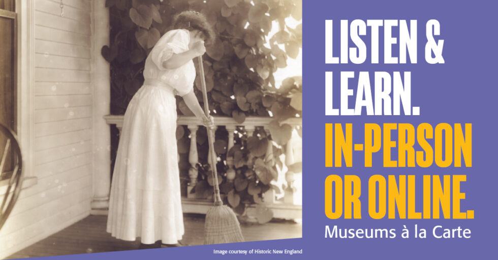 A woman sweeping a porch