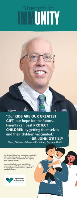 Portrait of Dr. John O'Reilley with phrase strength in Immunity