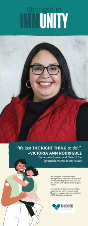 portrait of Victoria Ann Rodriguez with phrase strength in immunity