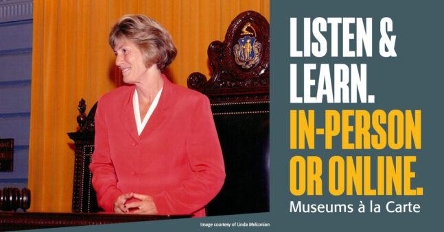 Woman wearing a red blazer