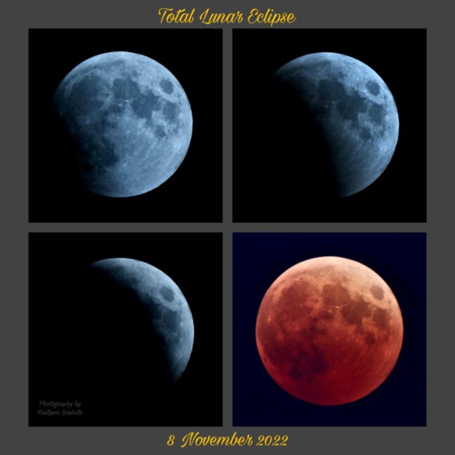 November 8, 2022 total lunar eclipse phases