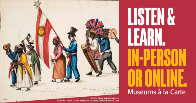 Mid-nineteenth century watercolor showing a procession of people