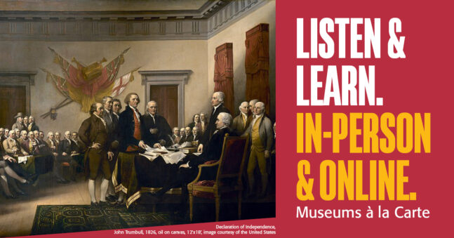 Oil painting depicting the singing of the declaration of independance