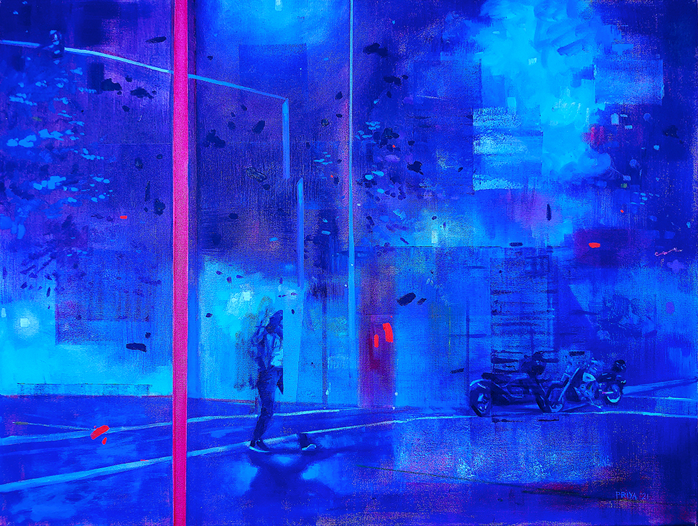 Raleigh, 2021, oil on canvas by Priya N. Green