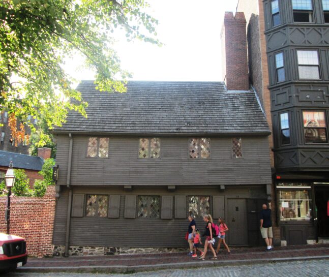 Colonial home of American patriot Paul Revere during the time of the American Revolution.