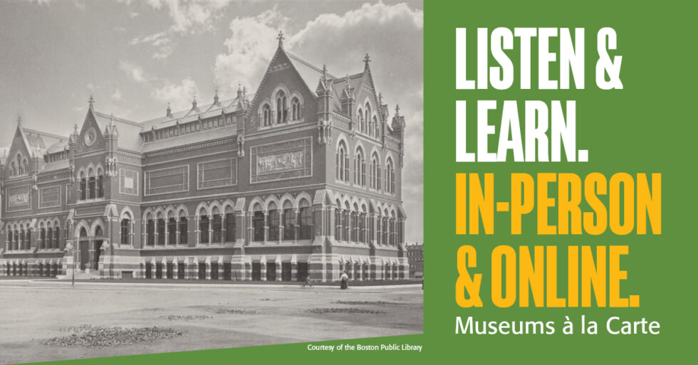 Historical photo of the Boston public library