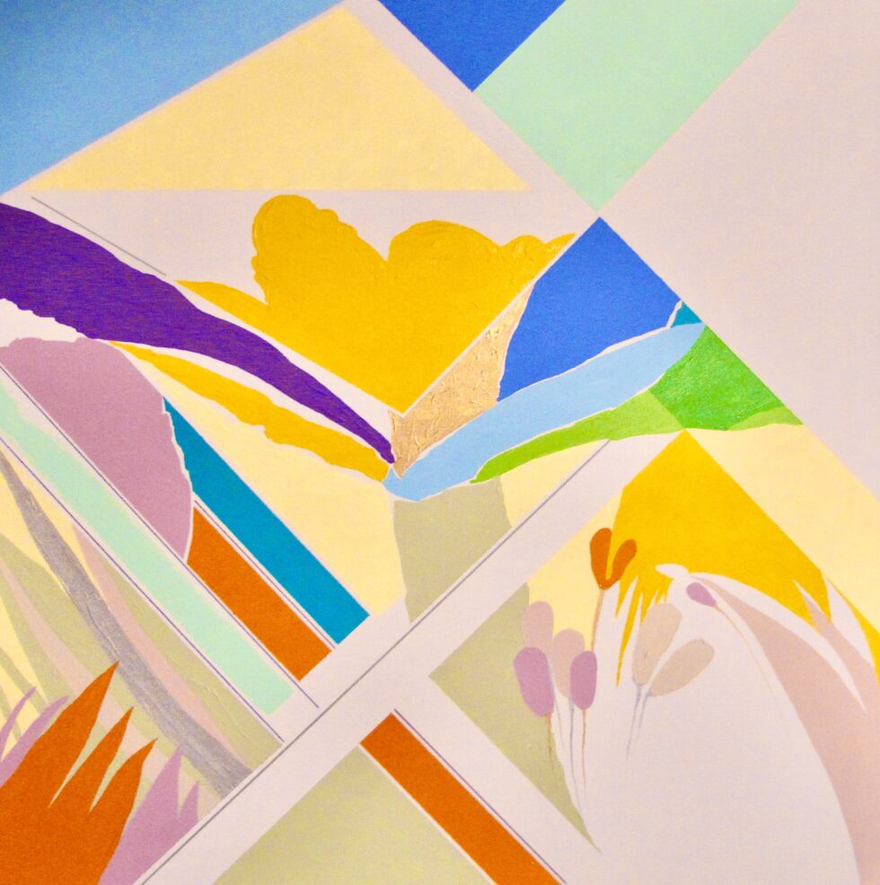 Abstract landscape with pastel colors