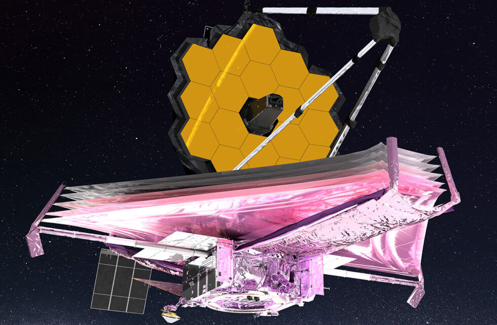 An artist's concept of the Webb Space Telescope.