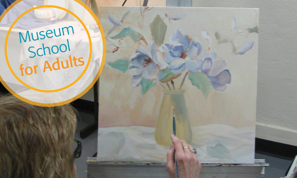 Still life painting of flowers