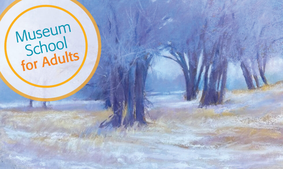 Pastel landscape of trees