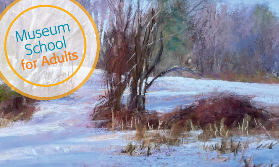 Winter landscape in pastel