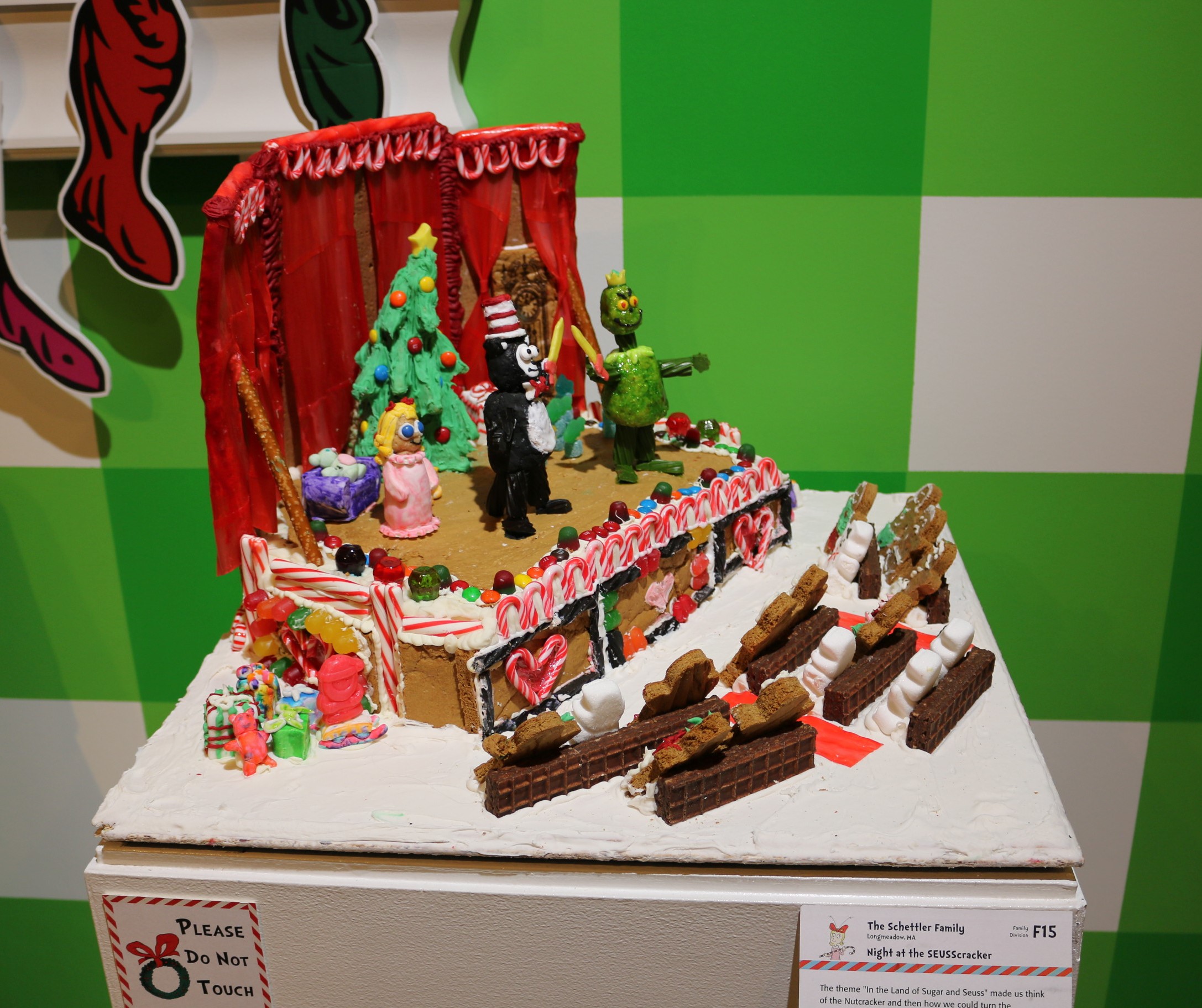 Gingerbread display titled "Night at the SEUSScracker" by The Schettler Family