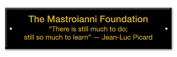 plaque reading "The Mastroianni Foundation"