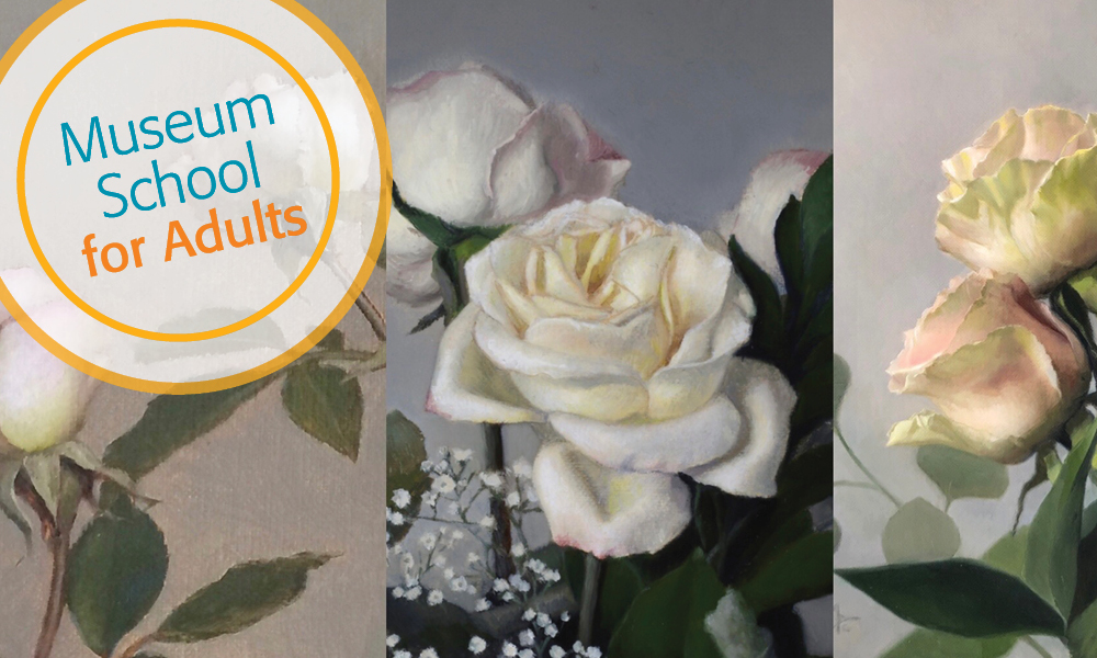 Oil painting of roses