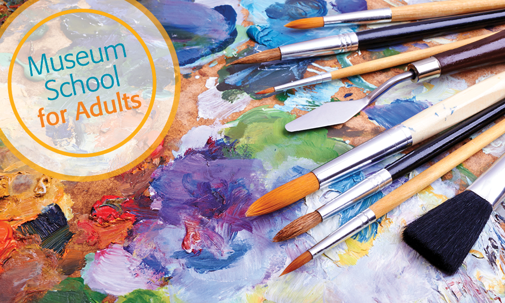 oil paints and various brushes