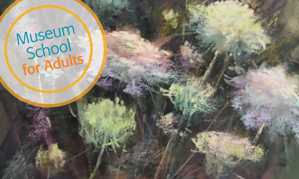 Pastel drawing of flowers