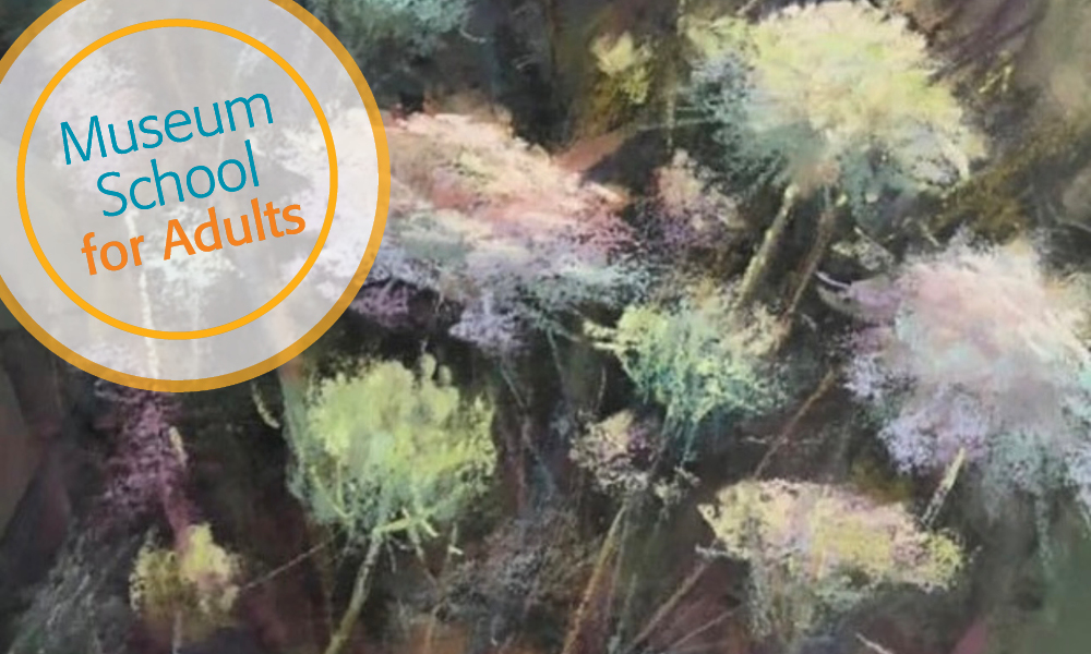 Pastel drawing of flowers