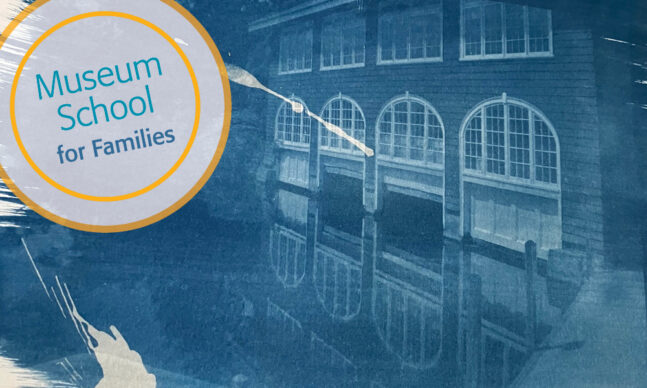 Cyanotype of building