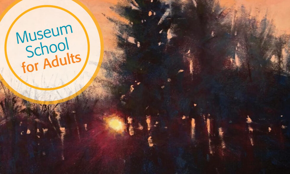 Evening landscape in pastels