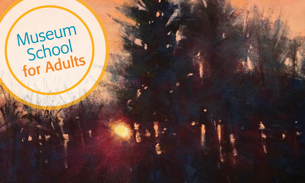 Evening landscape in pastels