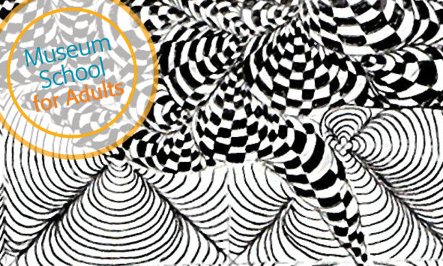 Black and white geometric pattern