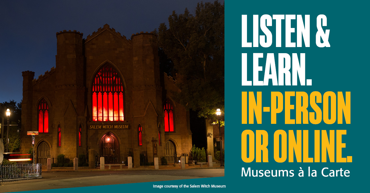 Exterior of the Salem Witch Museum at night