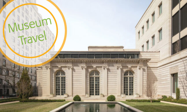 Building Exterior with reflecting pool in the foreground