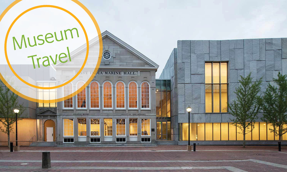 Exterior of the Peabody Essex Museum at dusk