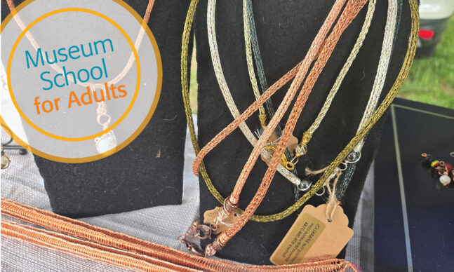 Assorted woven wire necklaces