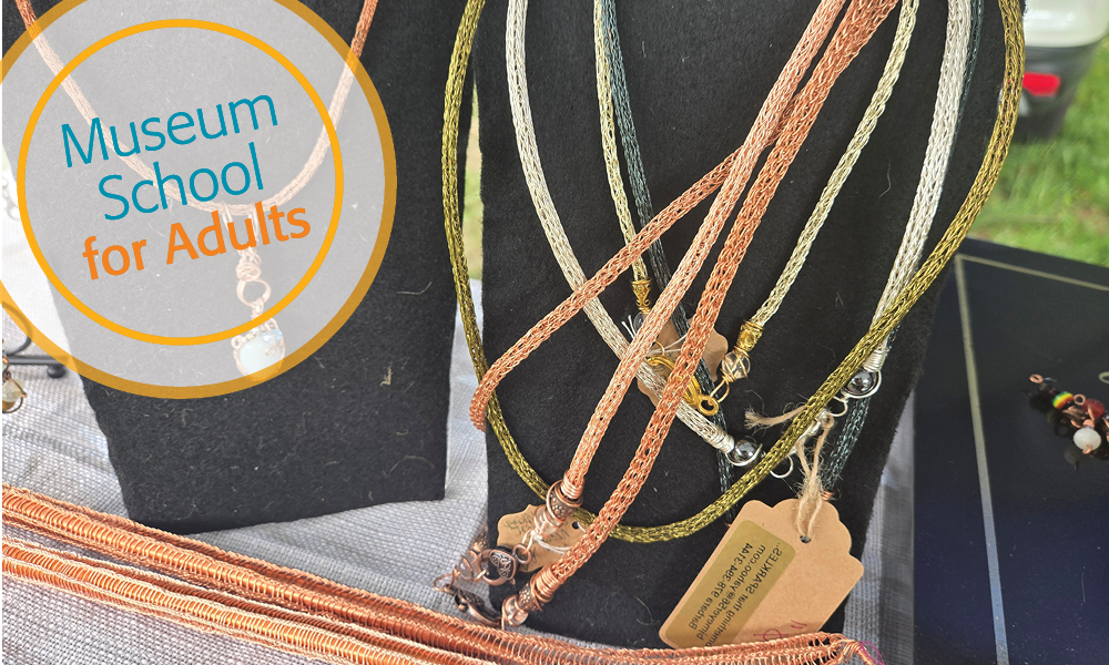 Assorted woven wire necklaces