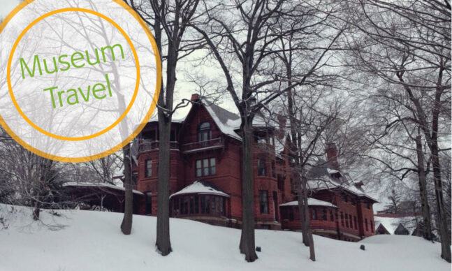 Mark Twain house in the snow