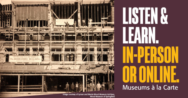 Facade of building undergoing a remodel in 1908