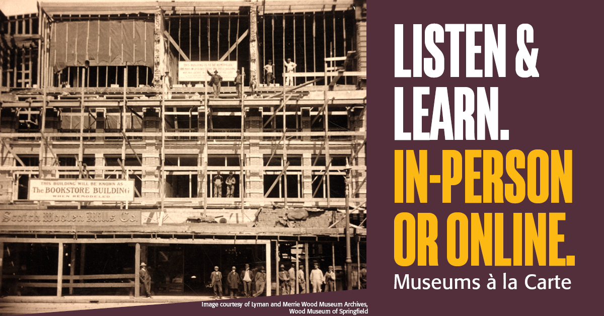 Facade of building undergoing a remodel in 1908