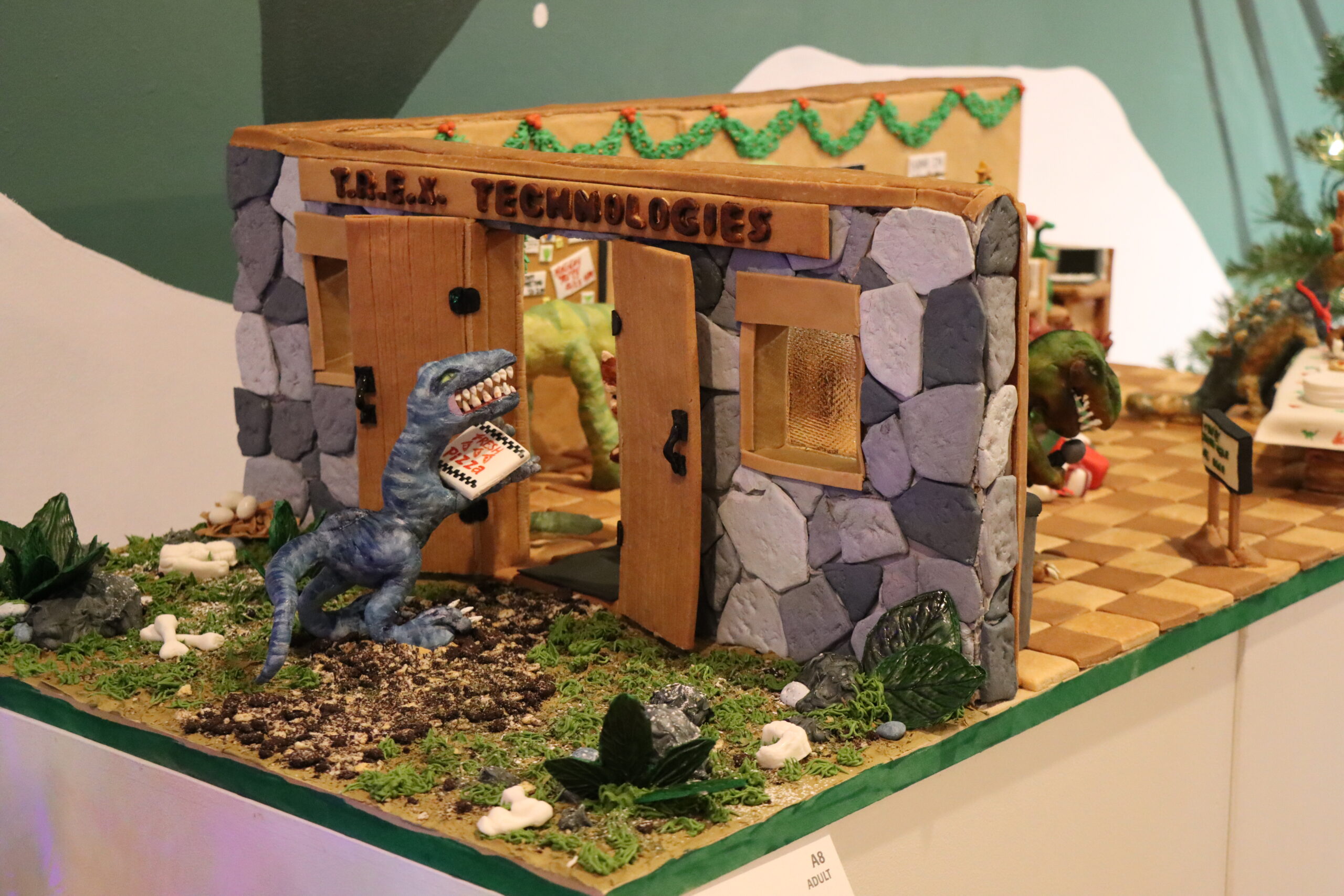 Juroffice Holiday Party (Exterior) gingerbread display by The Salva Family