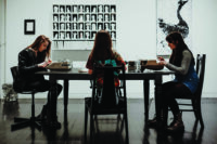 5. Tell Me About It, 2018-2025, Donna Castellanos, vintage Silly Sculpture statues, handmade books, typewriters. Interactive installation. Courtesy of the artist